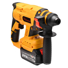 SAFEYEAR 1/2 inch 21V SDS-Plus Cordless Electric Rotary Hammer 6200BPM 4.0 Ah Battery 4 Mode Power Drill